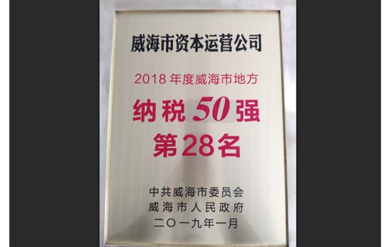 國(guó)運(yùn)公司位列全市2018年度地方納稅貢獻(xiàn)第28名